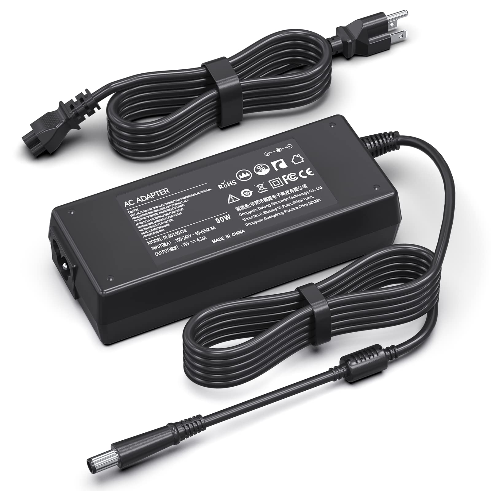90W Power Cord For Hp Pavilion All In One Desktop Charger Hp 18'' 19'' 20' 21' 32' Hp Pavilion (N193) 20' 23'' Pc 18 5110 19 2304 20 B010 20 B013W Monitor Charger Gaming Power Supply